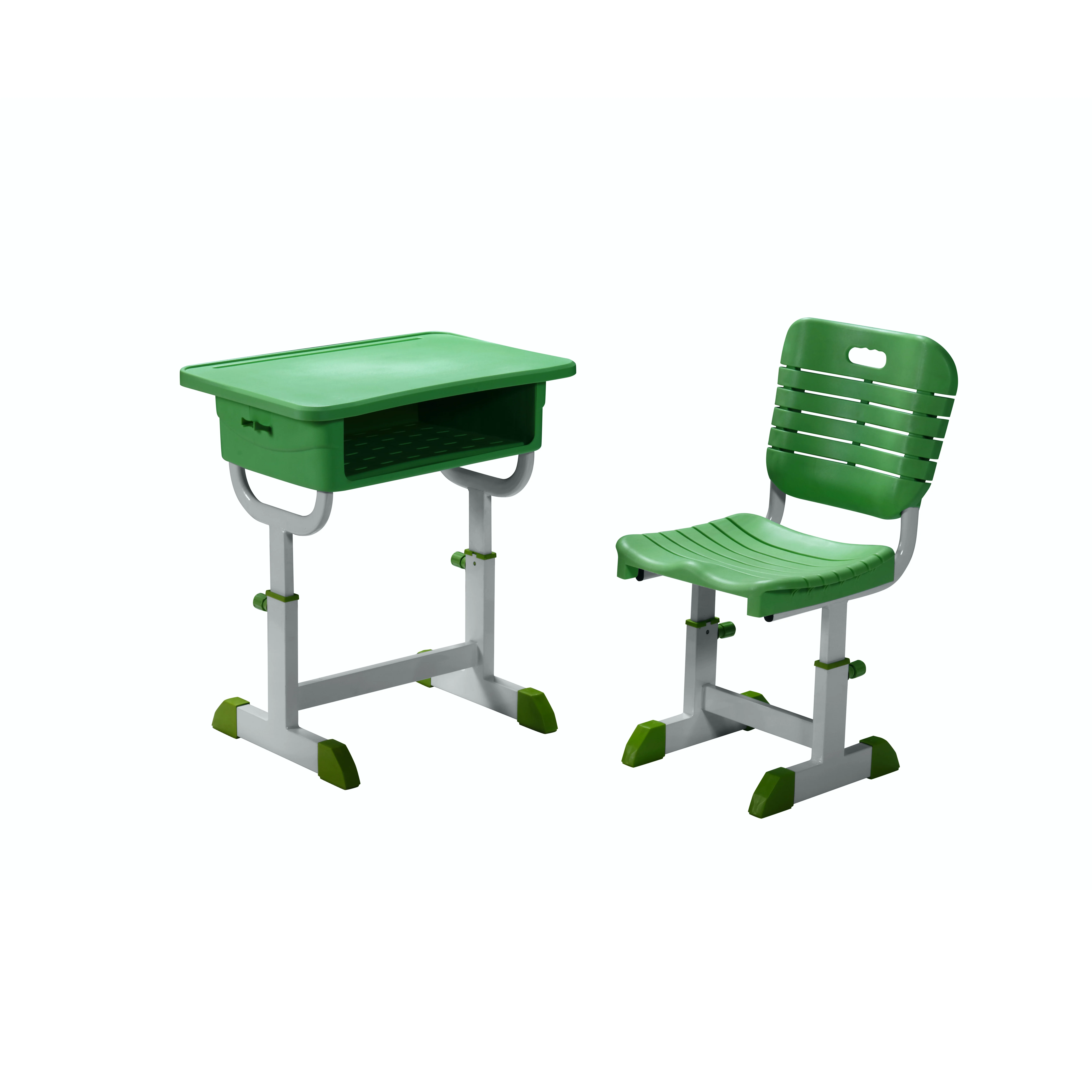 Manufacturer Cheap Classroom Student ABS Plastic Single Height Adjustable Desk And Chair Set (1600052280183)