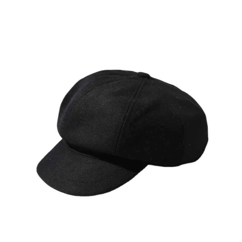 Новый стиль модная трендовая восьмиугольная шляпа Британский ретро художник шляпа шерстяной берет шляпа