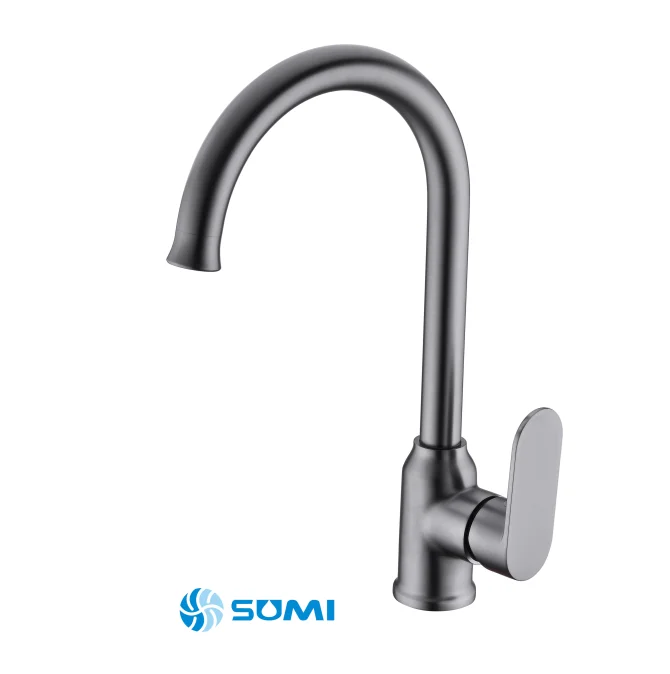 Polished Hot And Cold Basin Sink Water Taps Mixers 304 Stainless Steel Kitchen Faucet