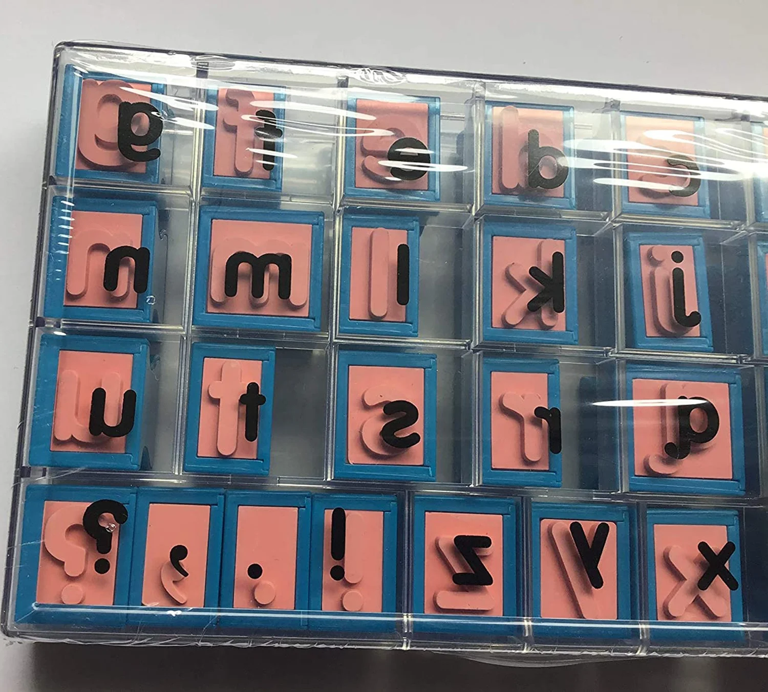 Set of 26 Letters and 4 Punctuation Marks High Quality Lowercase Alphabet Rubber Stamps  Perfect for Home School and Classroom