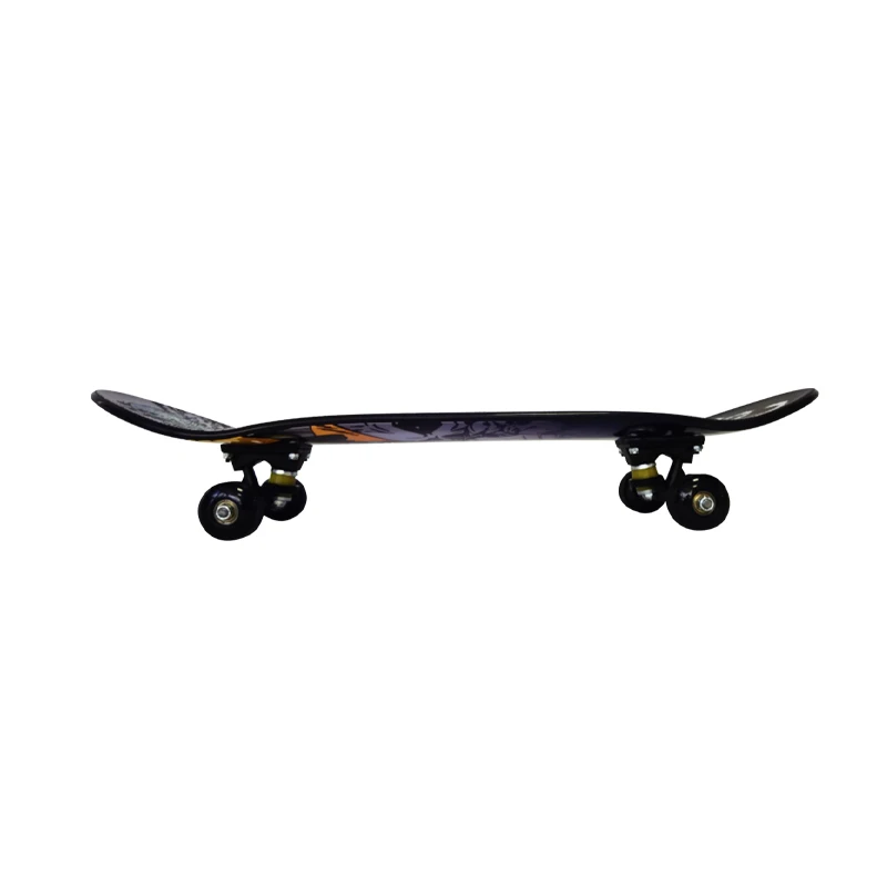 New Technology 28x8inch Shinny Graphic Decks Double Kick Concave Plastic Skateboard with PVC Wheel PP Truck ABEC-5 Bearing