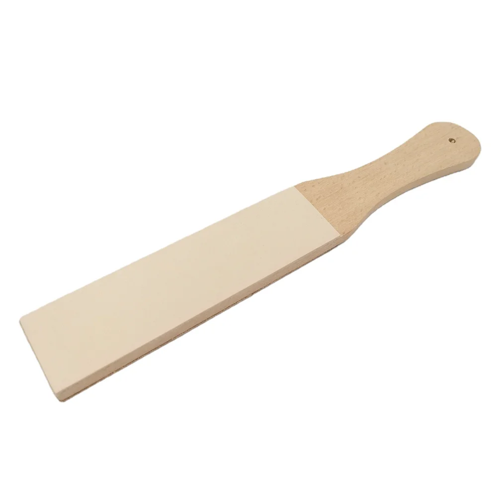 Leather craft Knife Sharpener Polishing Tool Wooden Handle Leather Sharpening Tools Strop Handmade Razors Polishing Board