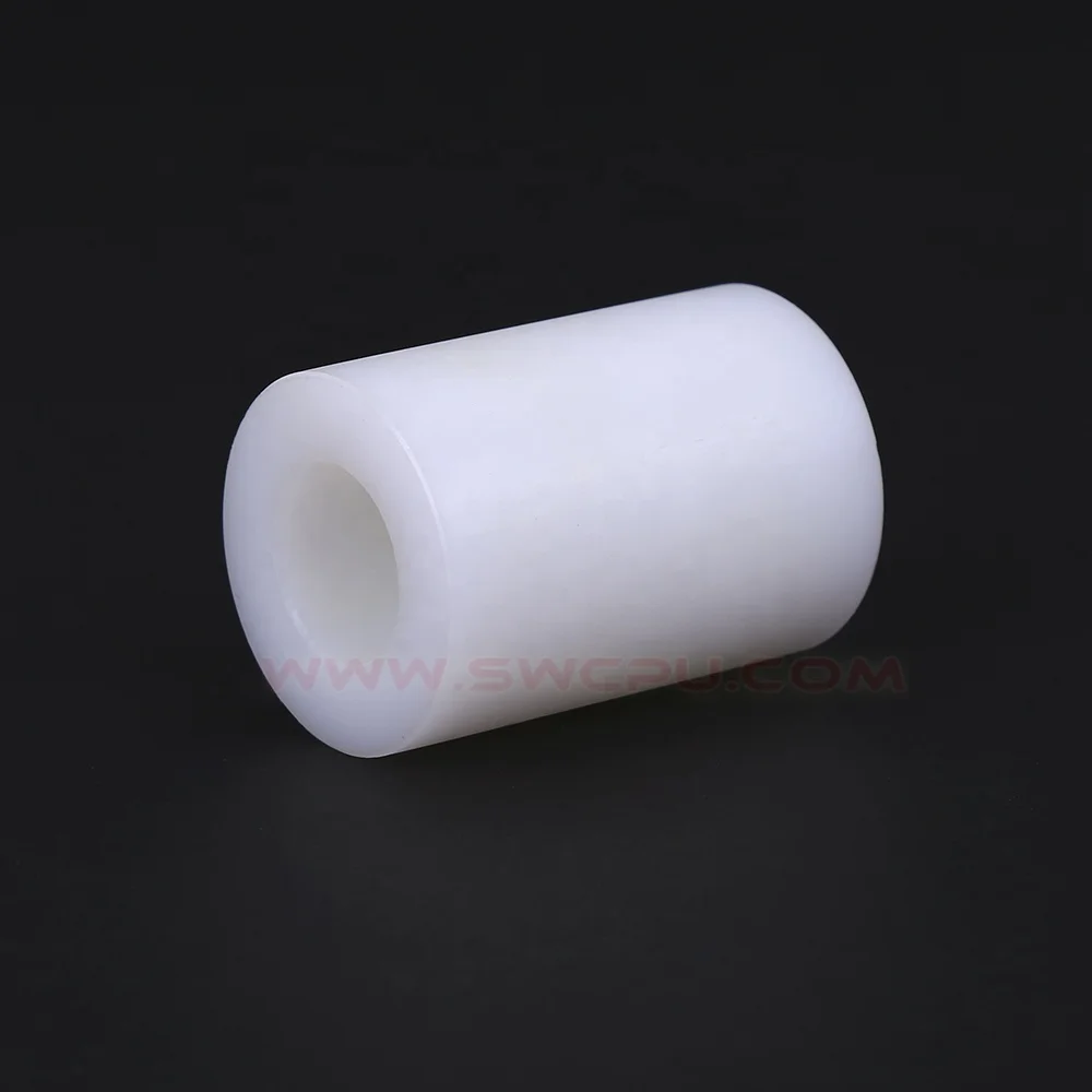 Small tolerance molded ptfe turning part machined PTFE plastic bushing