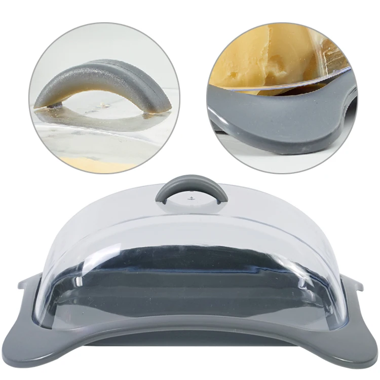 Butter Cheese Dish with Lid Good Quality Food Grade Rectangle Plastic Plate Dish PS Color Box N/A Pattern Modern Everyday 0.09