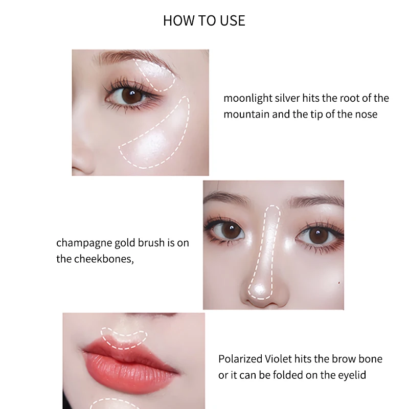Private Label Anti Sweat Cosmetics Custom Highlighter Makeup Long Lasting Highlighter