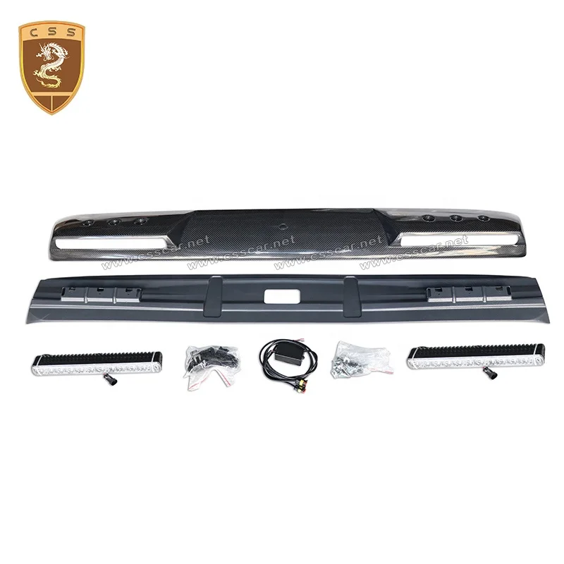  Upgrade B Style Carbon Fiber Front Roof Wing Spoiler With LED Light For Mercedes Bens G Class W464 G63