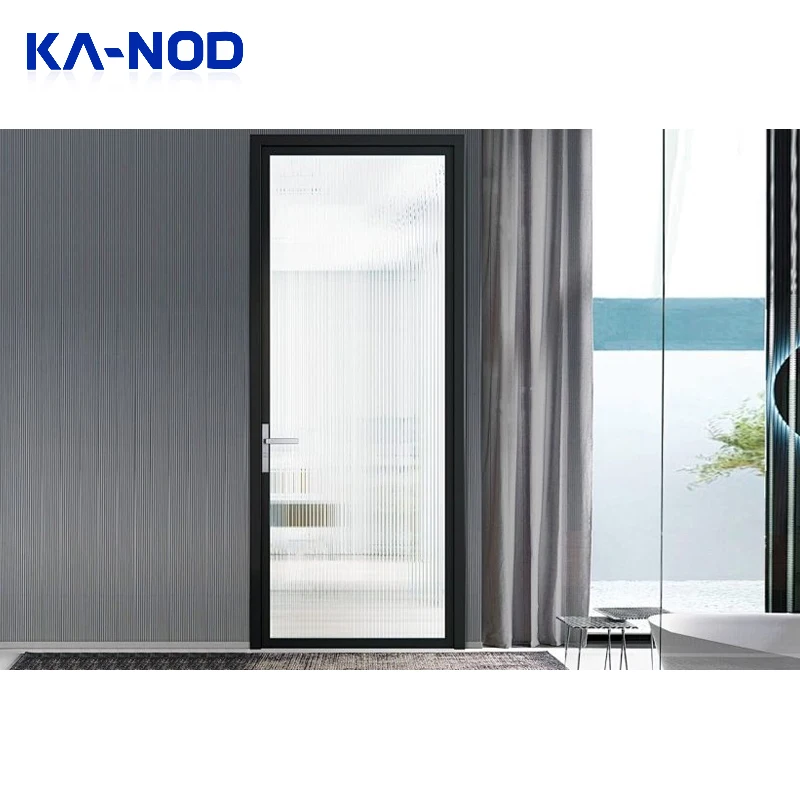 Aluminum profile double tempered glass bulletproof entry aluminum double leaf exterior doors