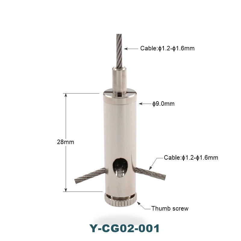 High quality aircraft cable clamp lighting hanging kit steel wire rope cable grippers with 180 degree swivel