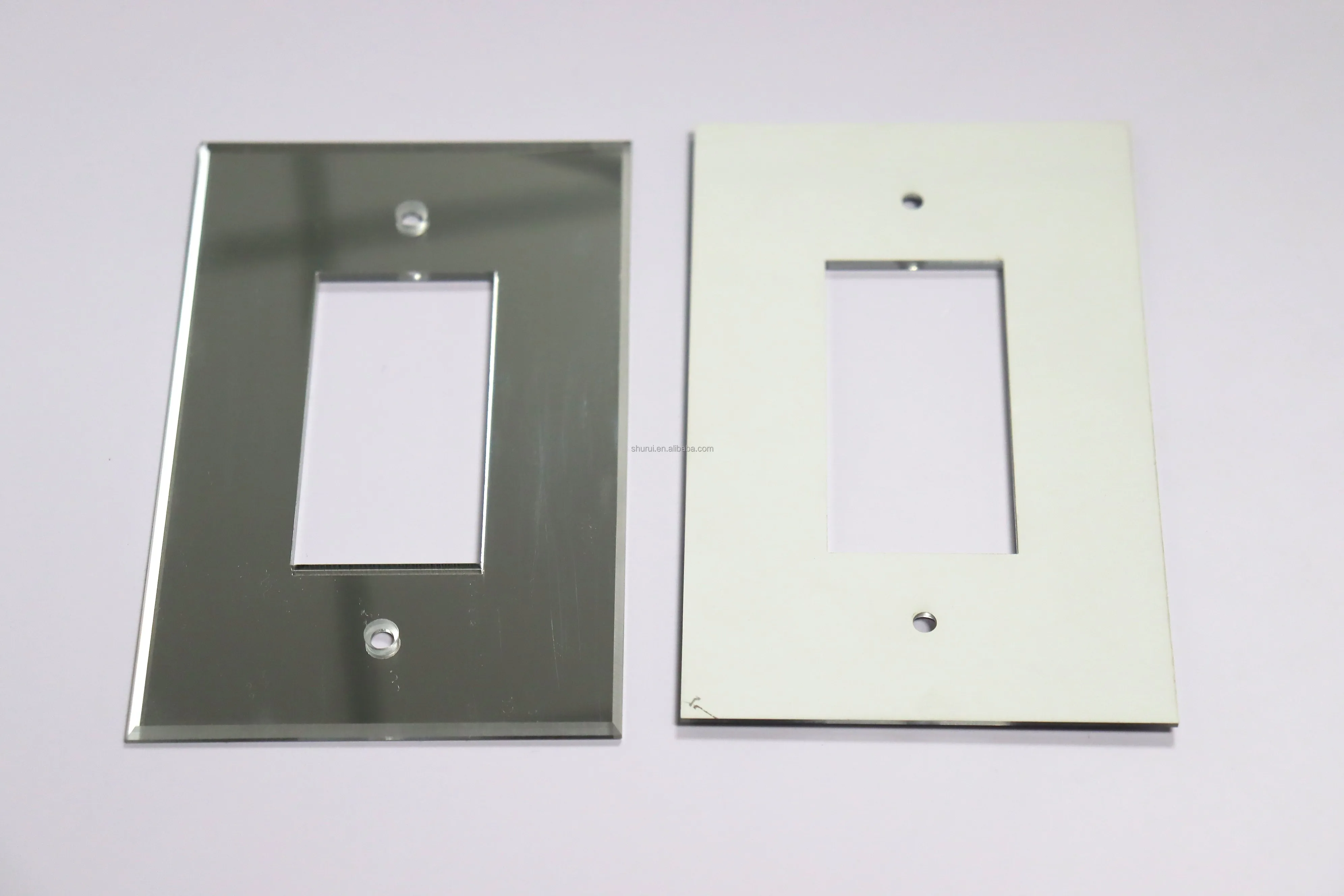 FHC Clear Single Toggle Switch Acrylic Mirror Plates
