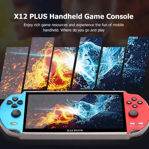 X12 Plus портативная игровая консоль 10000 игр 7 дюймов Hd экран Классическая видеоигра плеер Поддержка ТВ выход подарок для детей взрослых