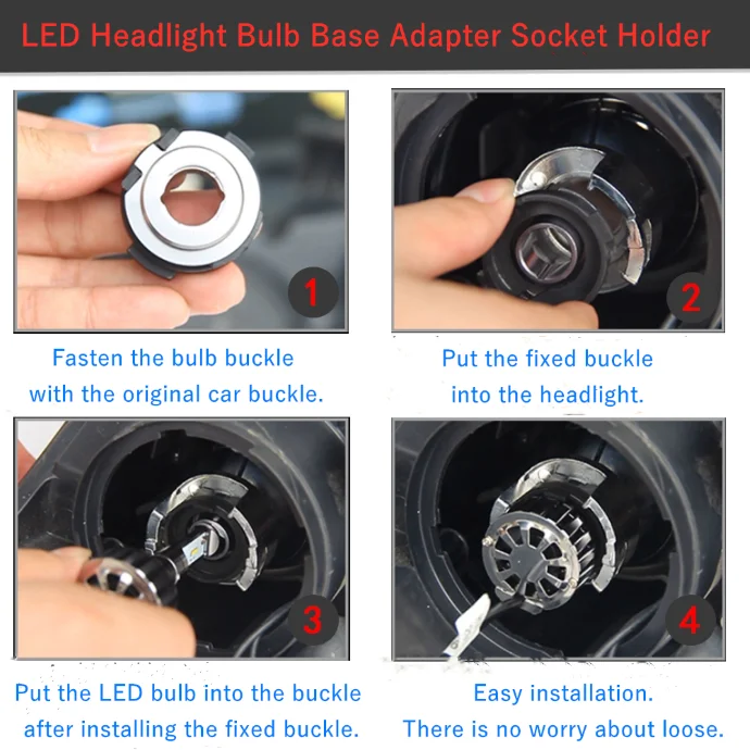 Headlight Bulb Retainers adaptador h7 bulb holder auto H7 Adapter Holders H7 Retainers Clip Socket Base for VW/Audi/BMW/Buick