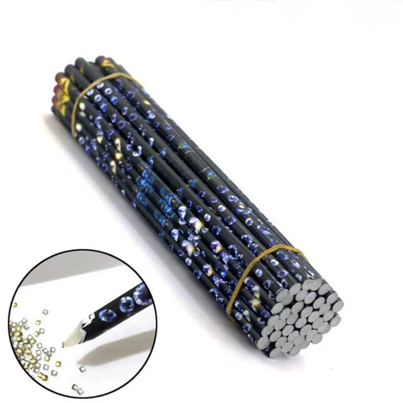 Nail Art Tools Rhinestones Picking Pen 5D Diamond Painting Crystal Wax Pencil Pens Picker Nail Dotting Pen Decor Tool