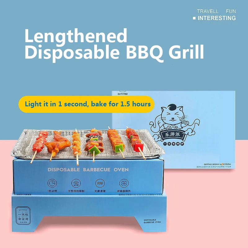 Chinese Wholesale Wood Pellet Bbq Grill Charcoal For Sale Portable Outdoor Picnic Disposable Bbq Grill