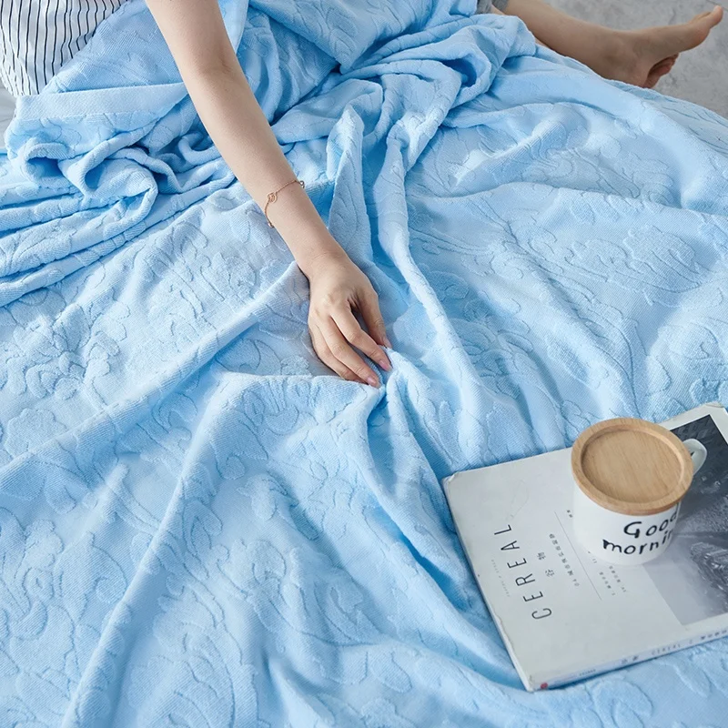 New European and American Fashion Bed Cover Cotton Jacquard Towel Quilt Multifunctional Towel Blanket