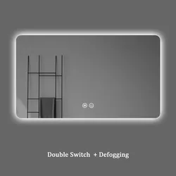 Home Decorate Frameless LED Backlit Dimming Mirror Time Display Defogger Bathroom Smart espejo LED Mirror