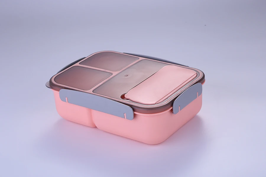 KJH live 1.8L New design BPA free plastic three compartment bento lunch box for adults