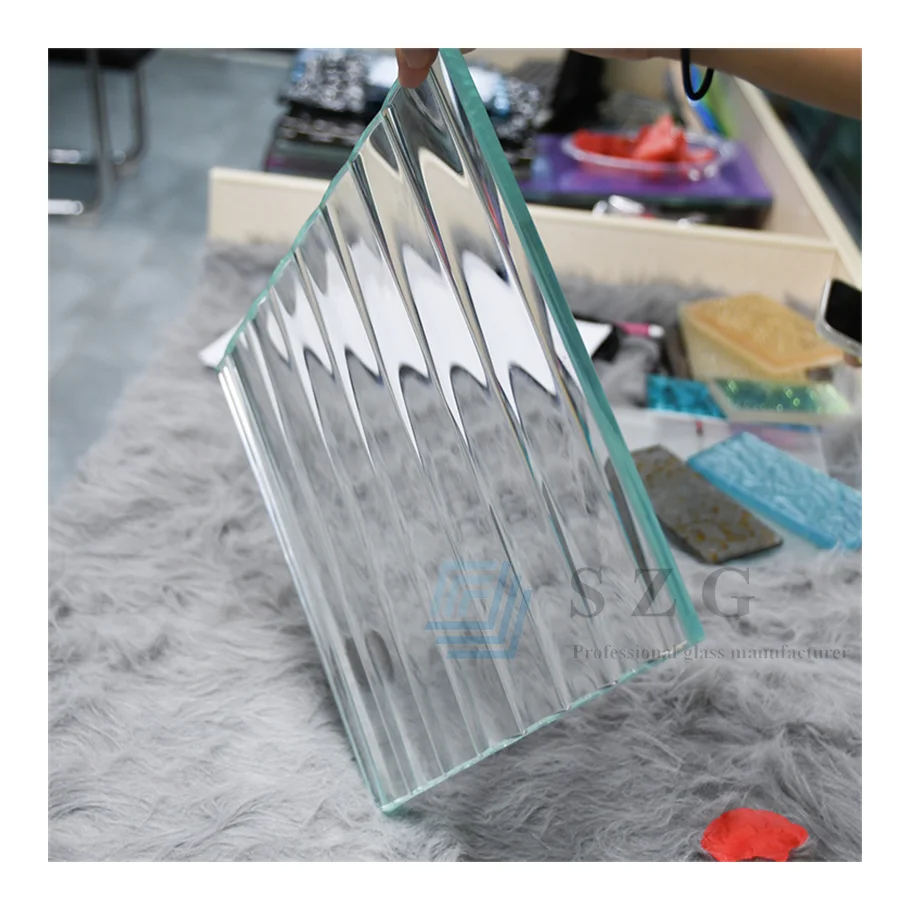 Custom Decorative Glass Fence Panels Beautiful Tinted Clear Tempered Patterned Building Glass Art Hot Melt Glass For Building