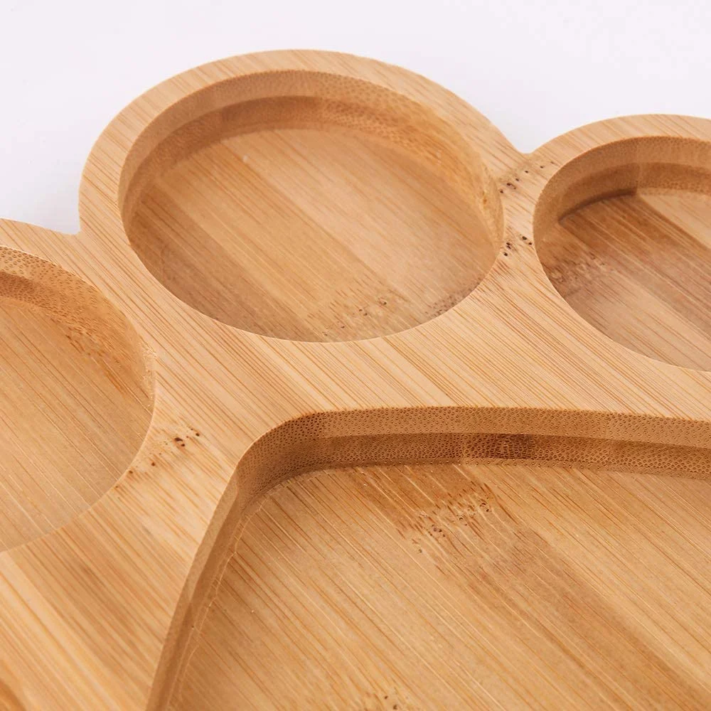 Natural Bamboo Paw Shaped Serving tray large bamboo cutting board wood chop cut board