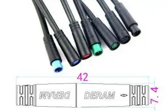 Dream-start OEM M6 IP65 Connector 2 3 4 5 6Pin Electric Bicycle Ebike Signal Cable Waterproof Connector