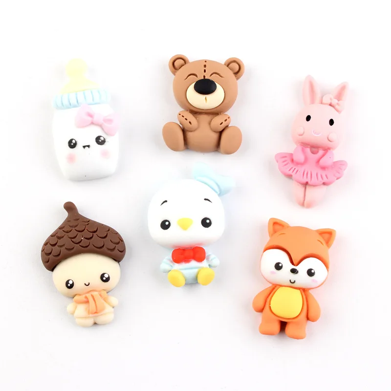 Phone Case Decoration Accessories Cute Animal Bear Resin Cabochon