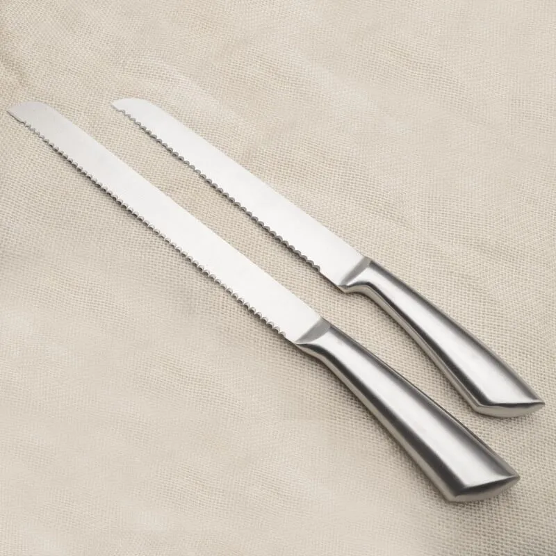 8-Inch Long Version Stainless Steel Bread Knife Serrated Cake Knife Baking Knife.