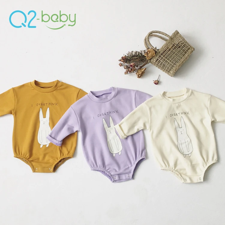 
Q2-baby Hot Selling Cotton Knitted Long Sleeve Newborn Baby Clothes Boy Girl Rompers 