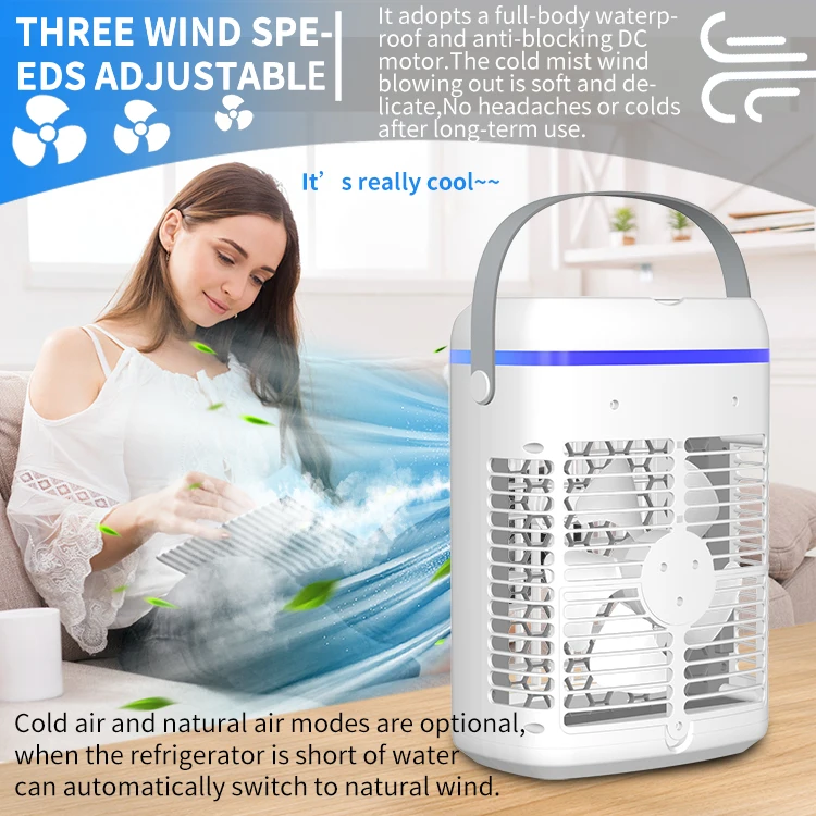 Custom Led Control Plastic Body Portable Cooling Mini Evaporative Mobile Room Ac Dc Home Air Cooler Tower Fan