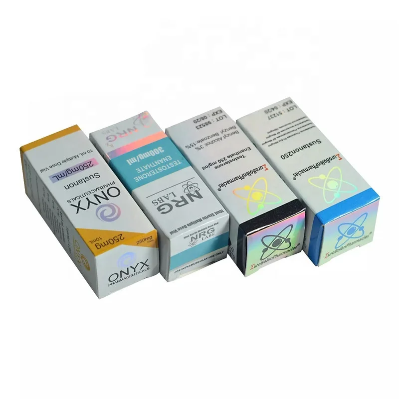 Wholesale HG high quality 2ml 10ml 20ml vial bottle paper boxes packaging box hologram logo with tray for small vials