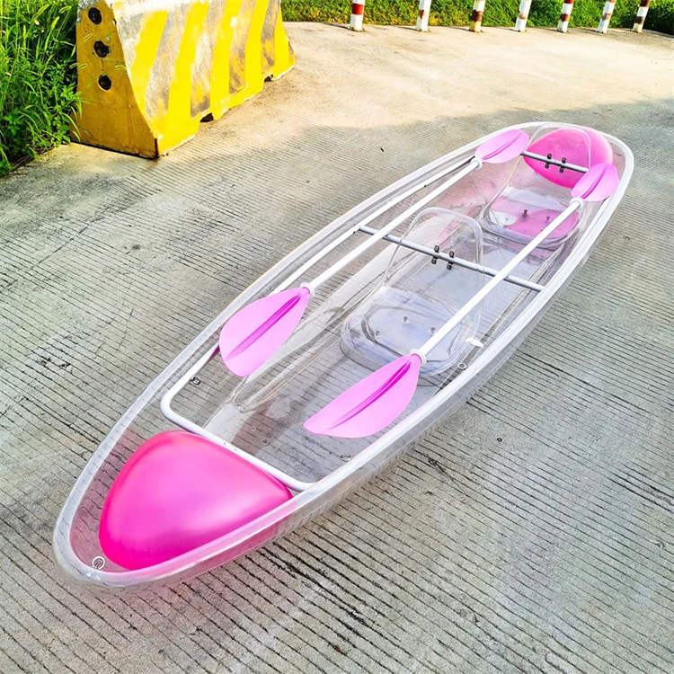 High quality Glass Bottom Boats clear kayak transparent double rowing boats crystal clear-canoe/kayak clear bottom