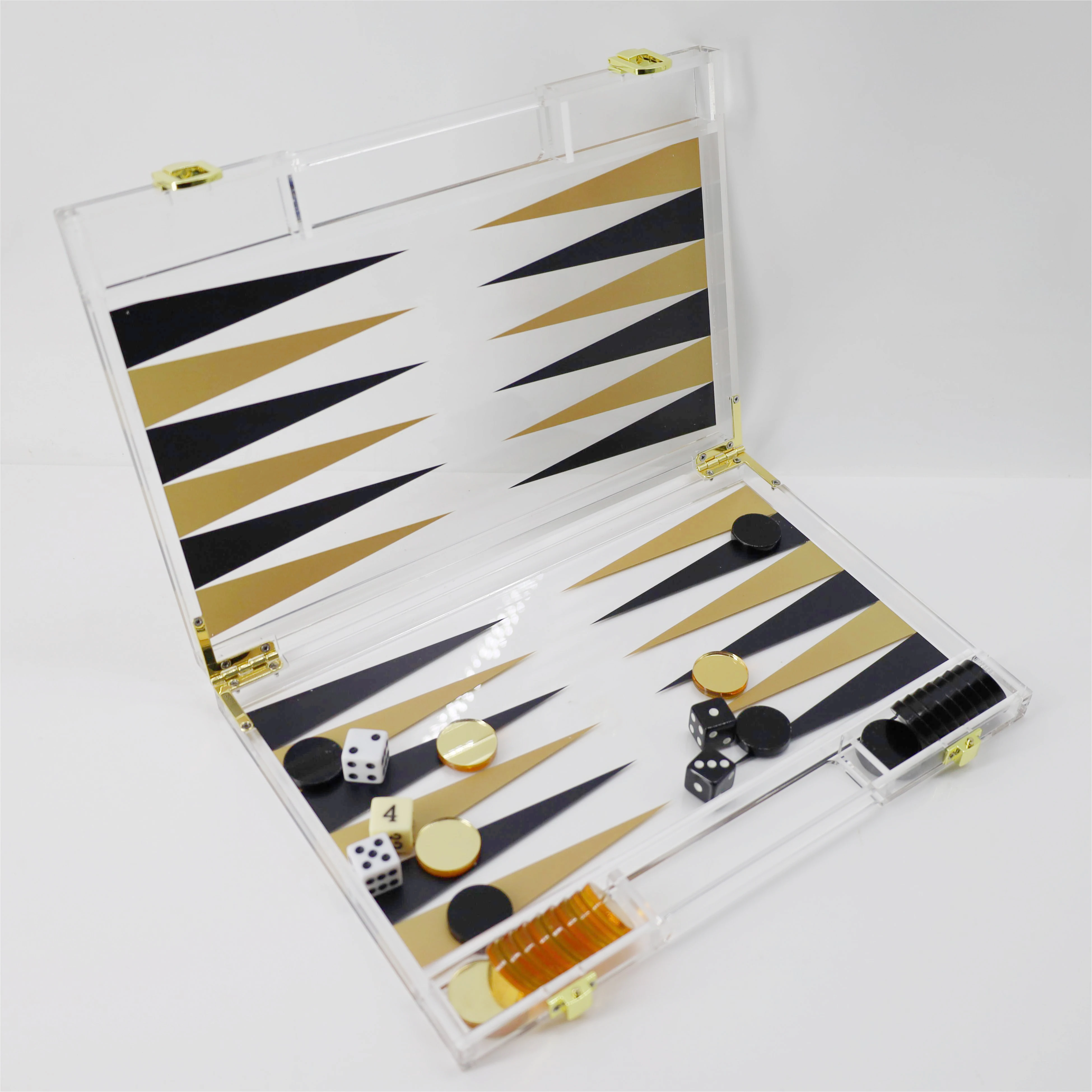 Custom Luxury Acrylic Backgammon  Chess Board Game Set Classic Acrylic Chess Set Chess  Party Games