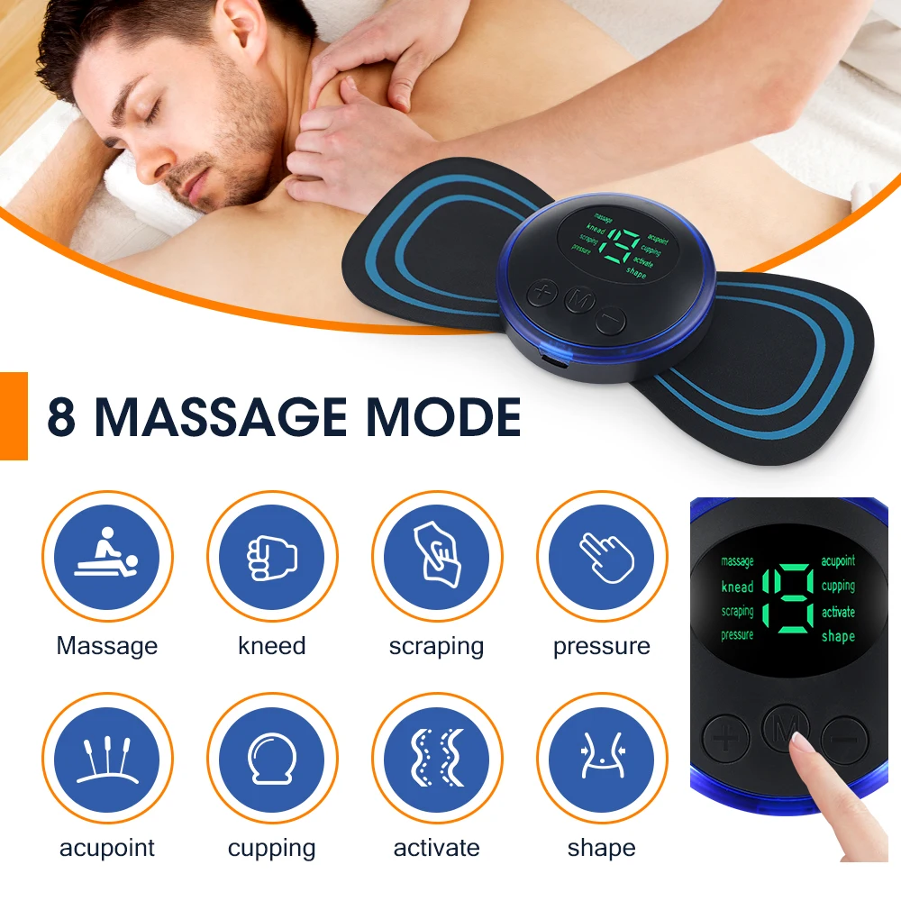 hot selling new arrivals Neck massage tool Electric Neck Back butterfly Massager Mini Massage Patch
