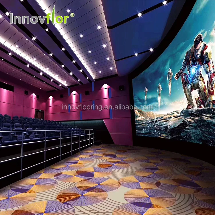 High Quality Custom Luxury Soundproof Axminster Design Cinema Wall To Wall Home Theater Room Carpet Roll For Home Movie Theater