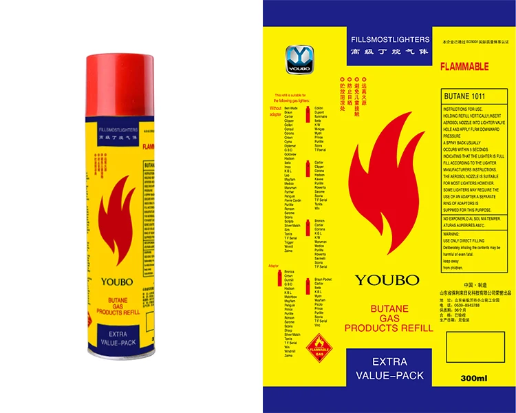 300ML High Quality Cheap Butane Gas OEM Brand Neon Premium Butane Gas Performance Expectation Lighter Refill Butane gas