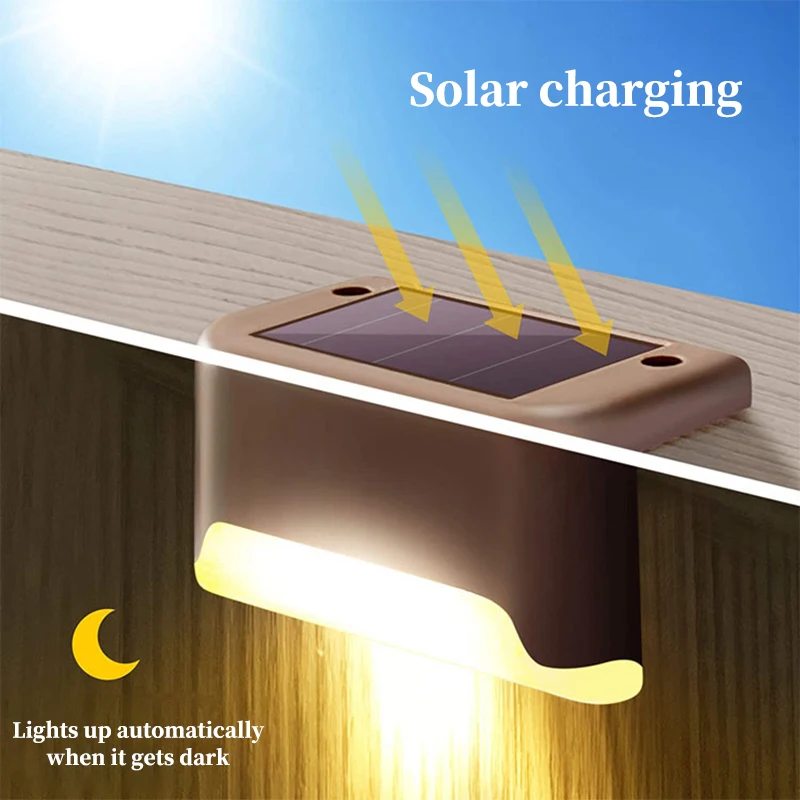 Outdoor Balcony Garden Solar Powered Fence Lights Waterproof Solar Garden Fence Light