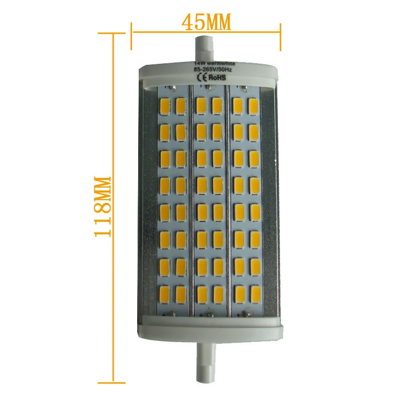 
AC100-240V R7S led corn light 118mm 14w LED R7S light J118 R7S led 