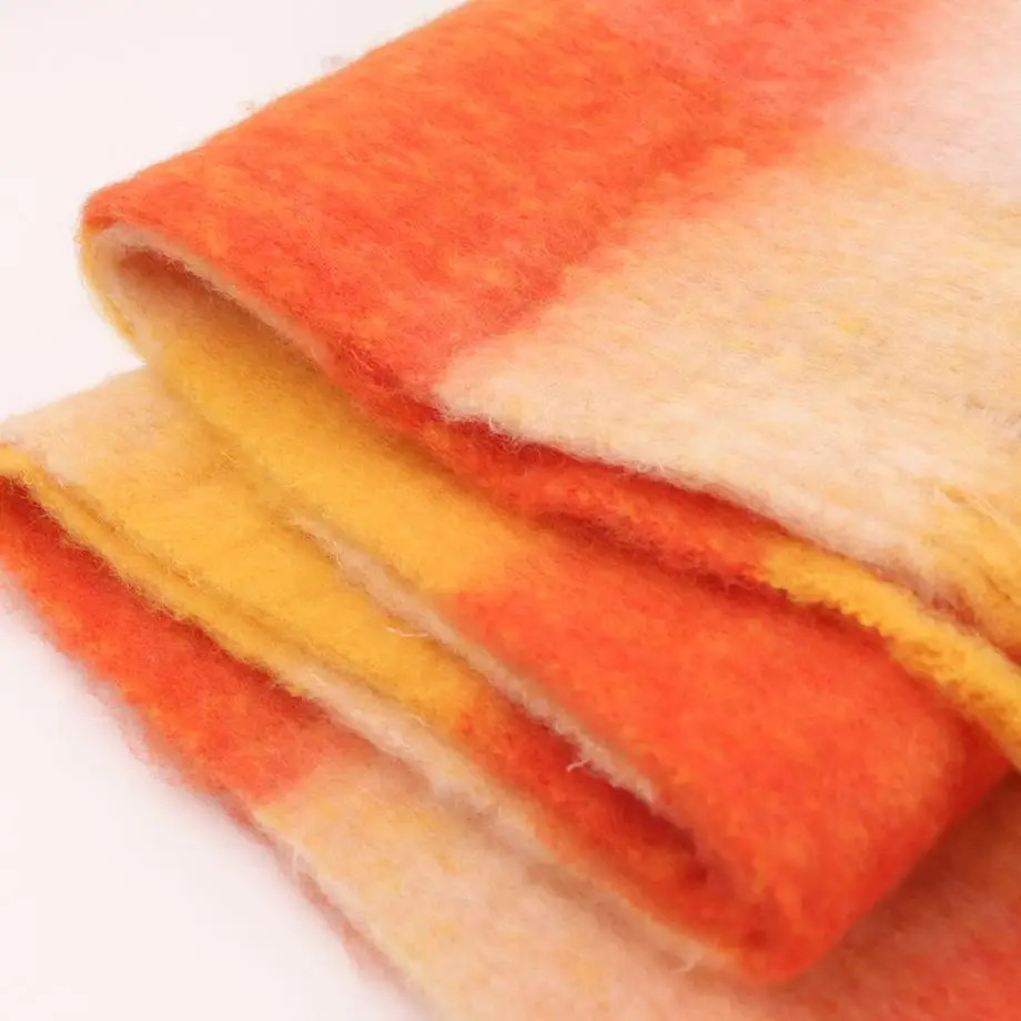 Customize Winter Soft Scarf for Women Fashion Warm Neck Scarves Shawl Ladies Plaid Tassel Scarf