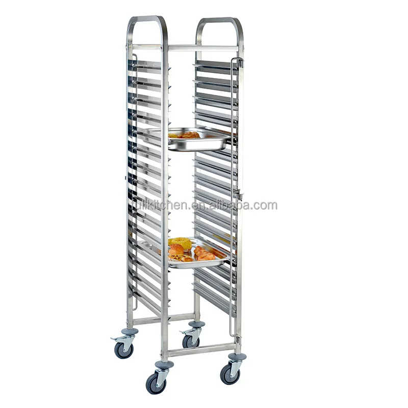 304 stainless steel tray rack trolley bakery cooling pan car aluminum food baking tray carts for Fast Food Kitchen Equipment
