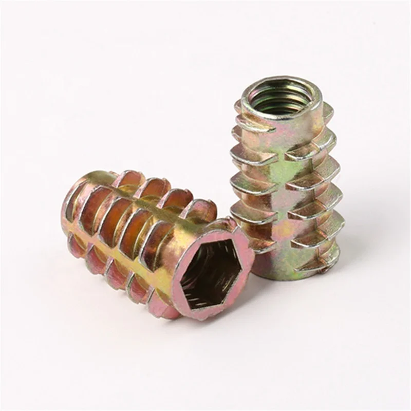 Dongguan Manufacturer M5 M6 M8 embedded insert zinc alloy galvanized allen key drive furniture insert d nut