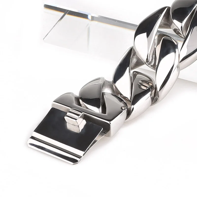 KALEN 31mm Casting Stainless Steel Cuban Bracelet men hip pop jewelry Bracciale Acciaio Inox