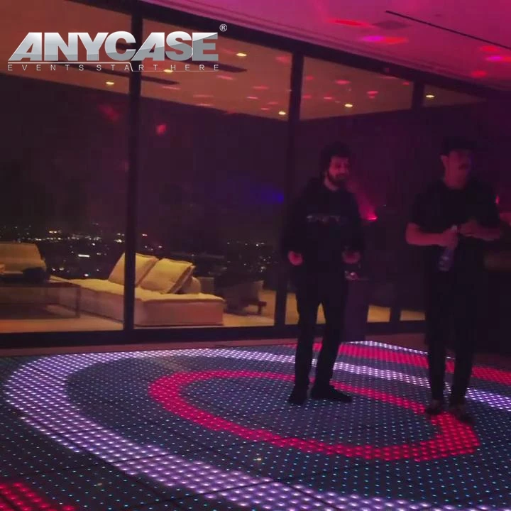 Wireless Install 144pixels Wedding and event RGBW Digital portable dance floor 64pixel digital led dance floor mat for weddings