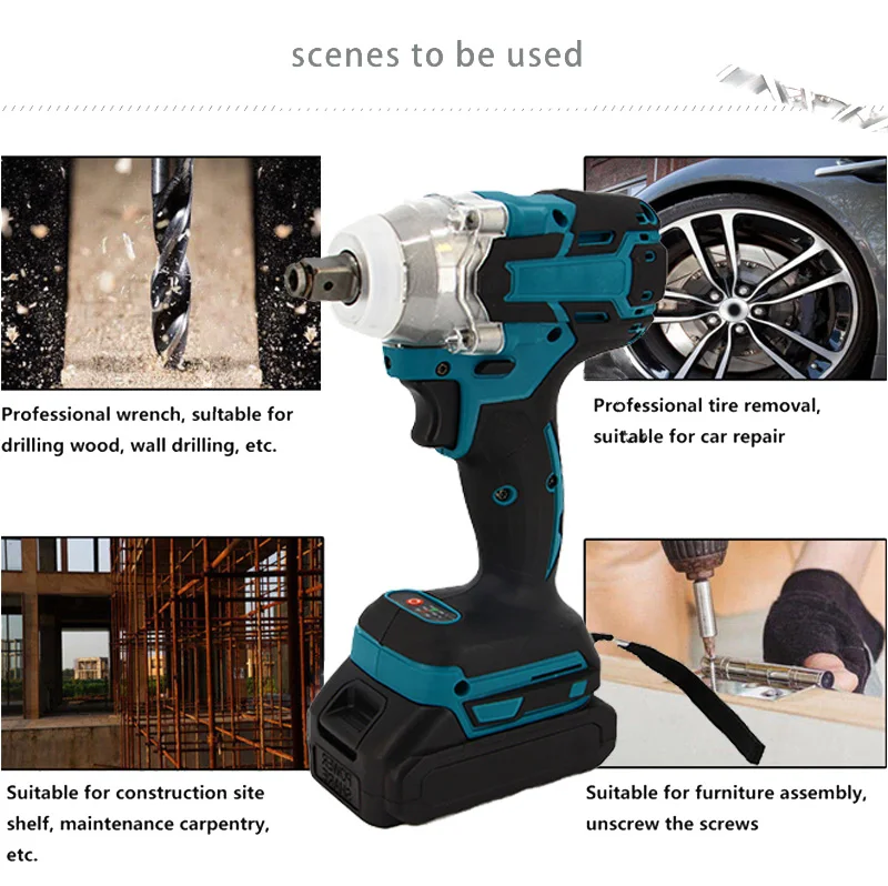 Wholesale 3 In 1 Cordless Power Tools Electric Screwdriver Power Drill Impact Wrench Brushless Electric Wrench Screw Driver