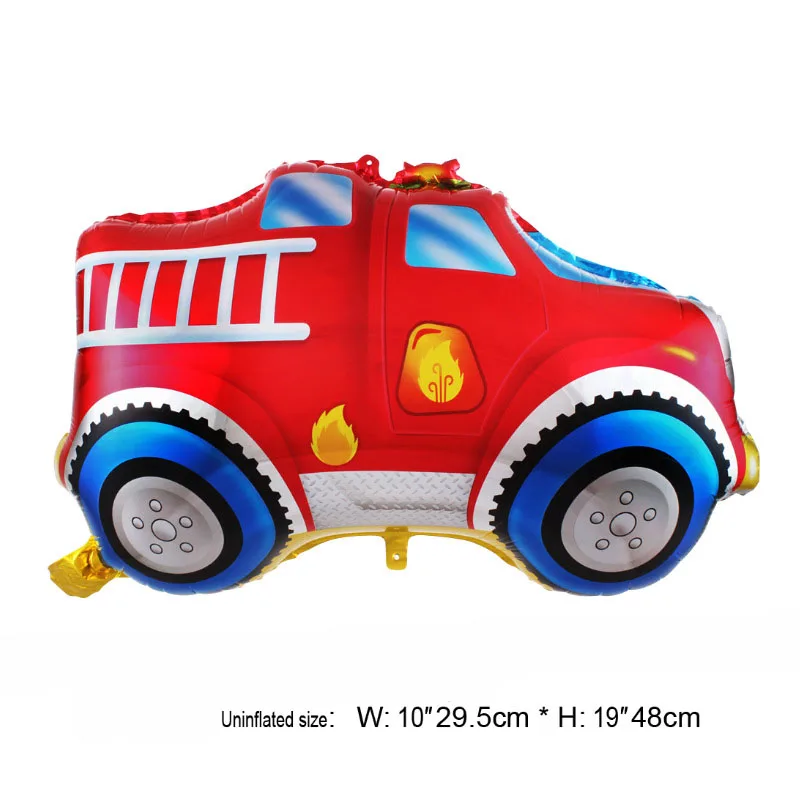 Cheap Holiday Party Activities Decorative Balloon Car Series Train Fire Engine Big Wheel Car Foil Balloons
