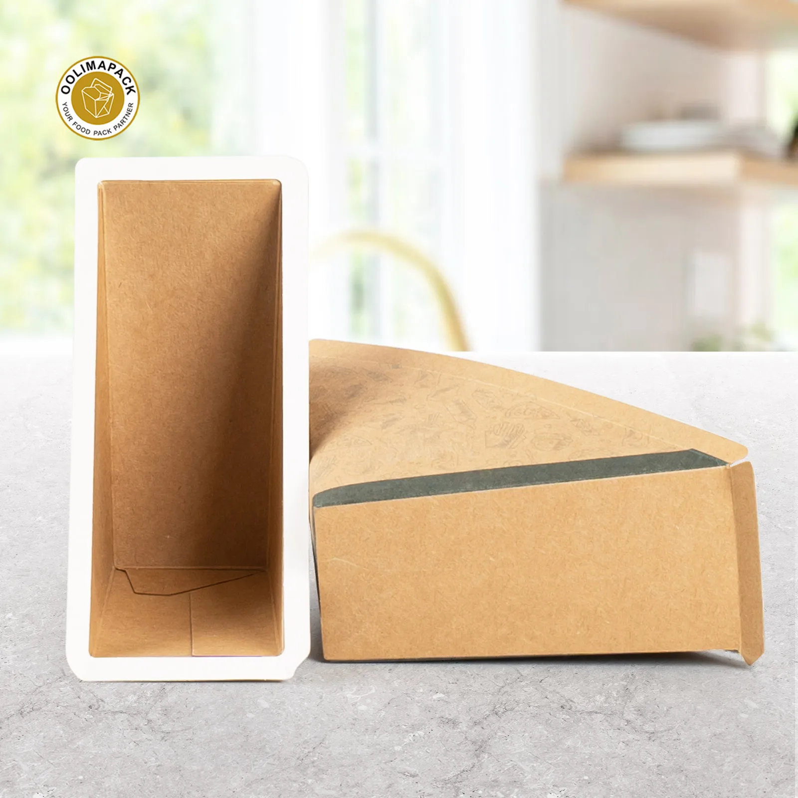 OOLIMAPACK Paper Sandwich Packaging Box Display For Bakery Restaurant Takeaway Service