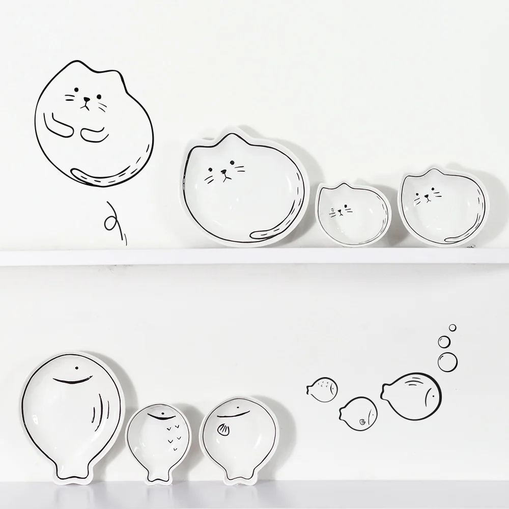 New Design Ceramic Porcelain Dinnerware Plates Bowl Dinner Set Tableware Enamel Sauce