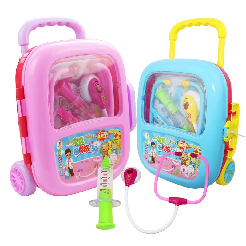 Kids toys educational Early childhood cognitive doctor toys treatment kit plastic Simulation Medicine Box pretend play toys