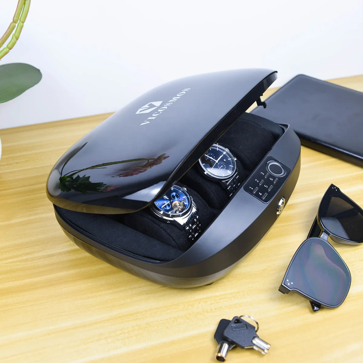 Watch Organizer Box Fingerprint 6 Slots Luxury Watches NEW Arrival Factory Wholesale Travel Gift Carrying Watch