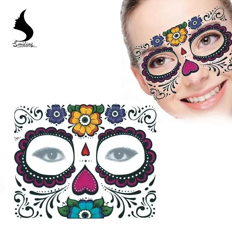 
DIY Fashion Decoration Temporary Halloween Party Face Tattoo Sticker 