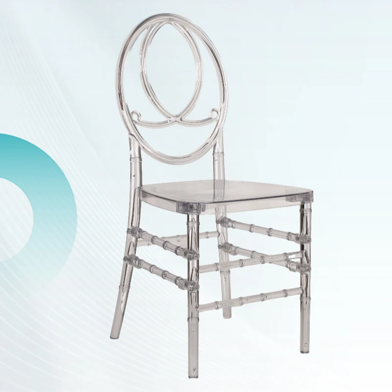 Wholesale Modern PC Hotel Restaurant Event Banquet Transparent Assembled Chiavari plastic dining Tiffany Chairs for Wedding