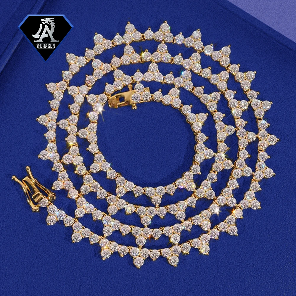 Fresh 2.5mm Sterling Silver Moissanite Hip Hop Claw Necklace Top-Rated Unisex Accessory