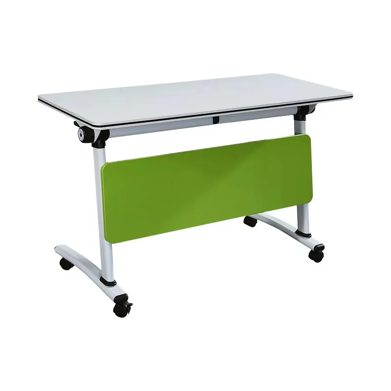 Movable folding training desk office meeting table foldable conference desk with wheels